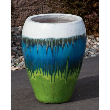 One of a Kind FNT3656 Ceramic Vase Complete Fountain Kit Vase Fountain Blue Thumb